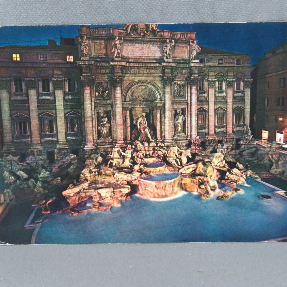 Vintage Postcard - Fountain of Trevi Rome Italy - Oto Edirioni